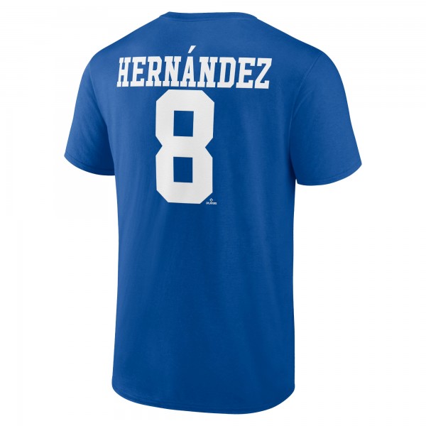 Los Angeles Dodgers Enrique Hernandez Royal Icon Player Name & Number T-Shirt