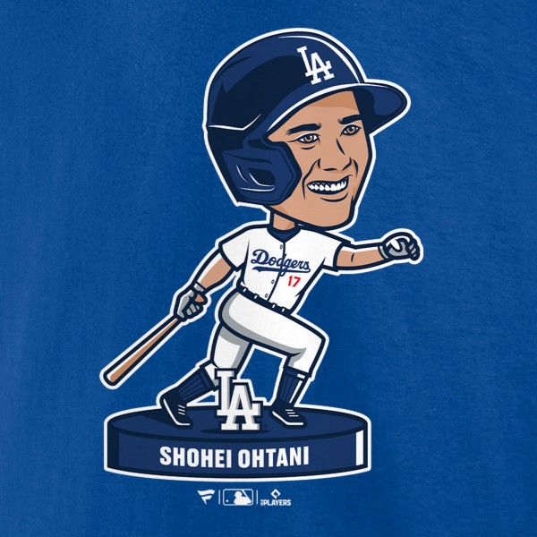 Los Angeles Dodgers Shohei Ohtani Royal Bobble Head T-Shirt