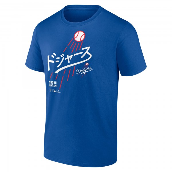 Los Angeles Dodgers Shohei Ohtani Royal Japanese Letters T-Shirt