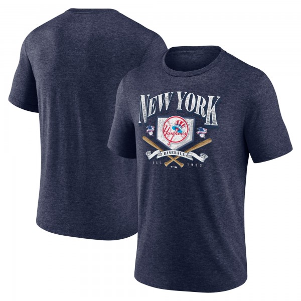 New York Yankees Navy Home Tri-Blend T-Shirt