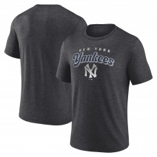 New York Yankees Charcoal Wonderment Tri-Blend T-Shirt