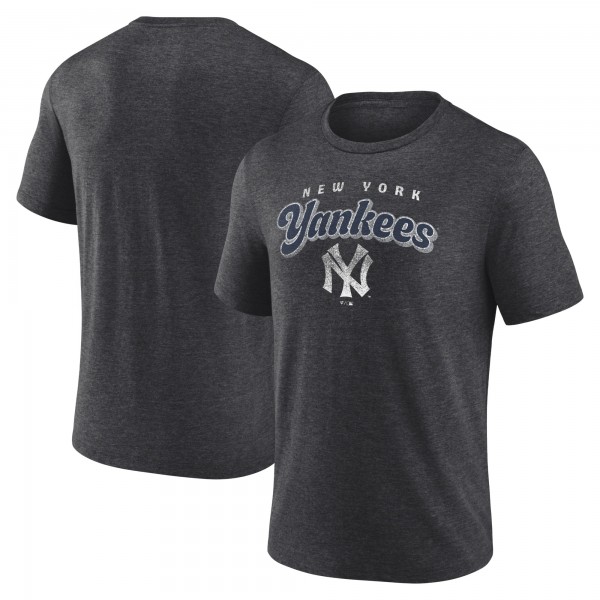 New York Yankees Charcoal Wonderment Tri-Blend T-Shirt