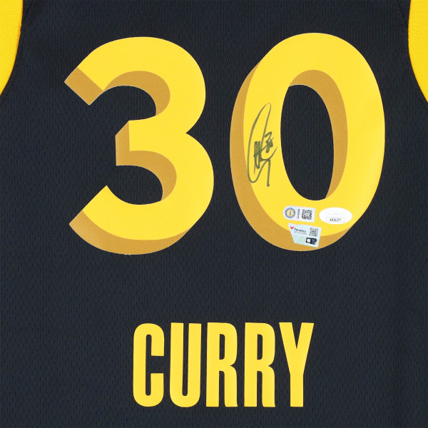 Джерси с автографом Stephen Curry Golden State Warriors Fanatics Authentic Black Nike 2023-24 City Edition Swingman - JSA