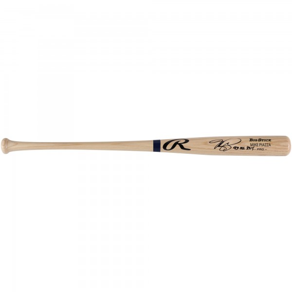Mike Piazza Los Angeles Dodgers Autographed Fanatics Authentic Rawlings Big Stick Pro Model Bat with 93 NL ROY Inscription