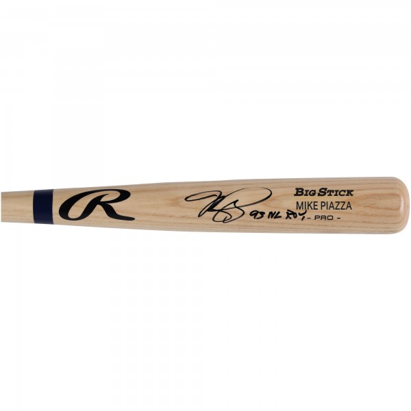 Mike Piazza Los Angeles Dodgers Autographed Fanatics Authentic Rawlings Big Stick Pro Model Bat with 93 NL ROY Inscription