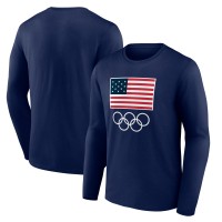 Футболка с длинным рукавом Team USA 2024 Olympics Primary Logo - Navy