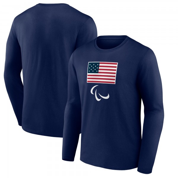 Футболка с длинным рукавом Team USA 2024 Paralympics Primary Logo - Navy