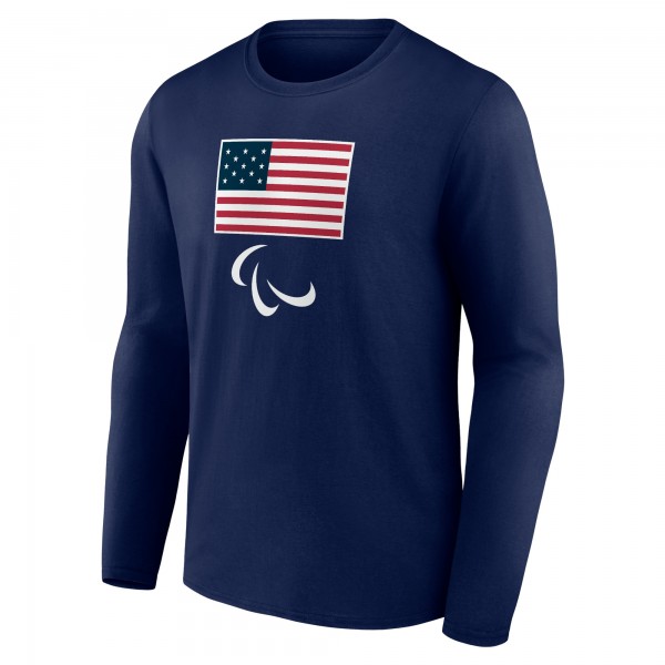 Футболка с длинным рукавом Team USA 2024 Paralympics Primary Logo - Navy