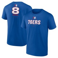 Philadelphia 76ers Paul George Royal Behind The Back Name & Number T-Shirt