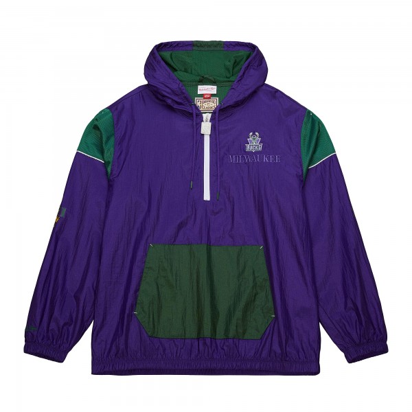 Ветровка на короткой молнии Milwaukee Bucks Mitchell & Ness Unisex Hardwood Classics Team OG 3.0 Anorak - Purple