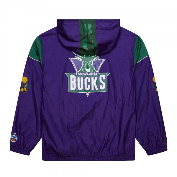 Ветровка на короткой молнии Milwaukee Bucks Mitchell & Ness Unisex Hardwood Classics Team OG 3.0 Anorak - Purple