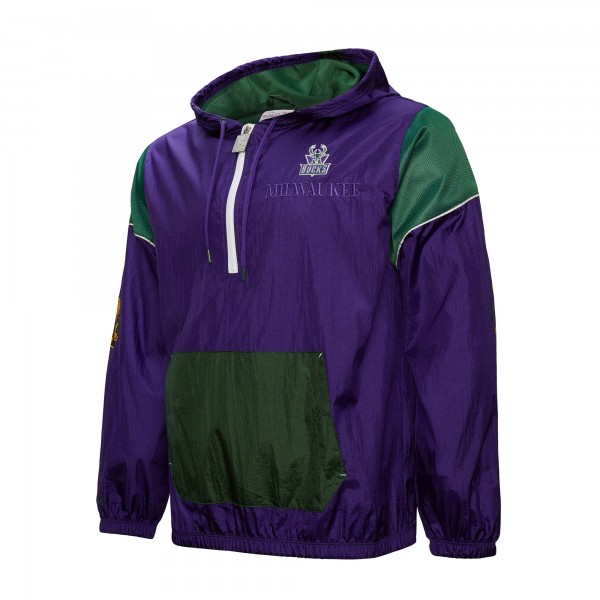 Ветровка на короткой молнии Milwaukee Bucks Mitchell & Ness Unisex Hardwood Classics Team OG 3.0 Anorak - Purple