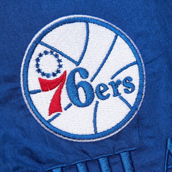 Unisex Philadelphia 76ers Mitchell & Ness Royal Hardwood Classics Team OG 3.0 Anorak Half-Zip Windbreaker Jacket