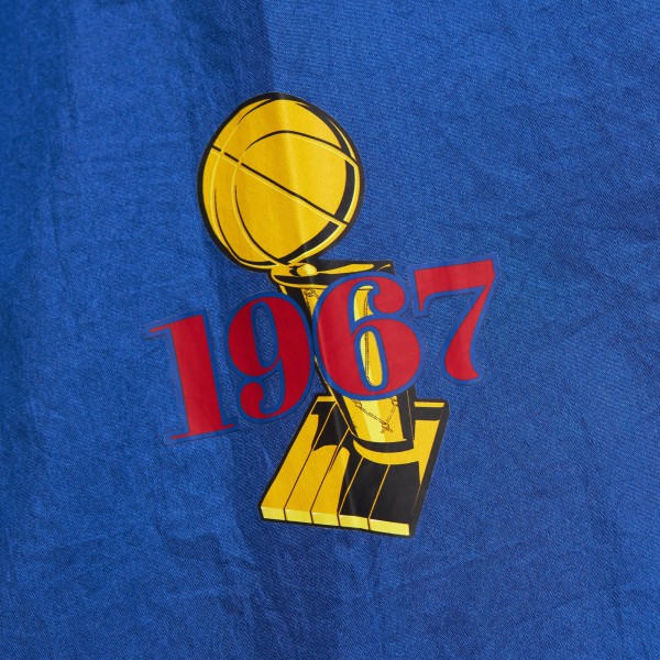 Unisex Philadelphia 76ers Mitchell & Ness Royal Hardwood Classics Team OG 3.0 Anorak Half-Zip Windbreaker Jacket