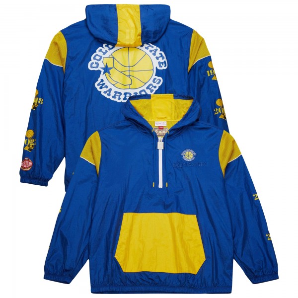 Ветровка на короткой молнии Golden State Warriors Mitchell & Ness Unisex  Hardwood Classics Team OG 3.0 Anorak - Royal