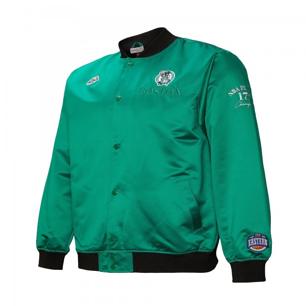 Бомбер Boston Celtics Mitchell & Ness Hardwood Classics Team OG 3.0 Lightweight Satin - Kelly Green