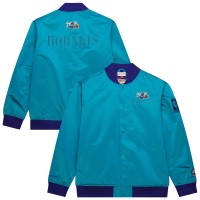 Бомбер Charlotte Hornets Mitchell & Ness Hardwood Classics Team OG 3.0 Lightweight Satin - Teal