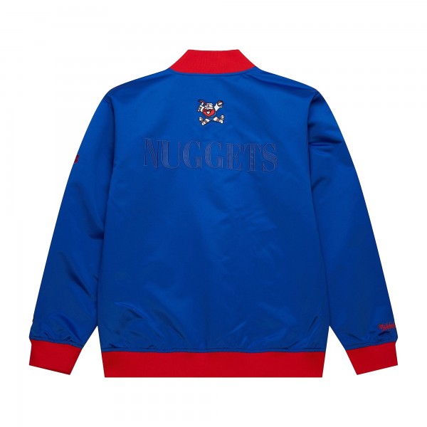 Denver Nuggets Mitchell & Ness Royal Hardwood Classics Team OG 3.0 Lightweight Satin Full-Snap Jacket