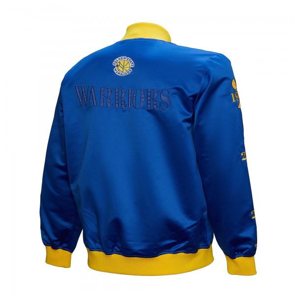 Бомбер Golden State Warriors Mitchell & Ness Hardwood Classics Team OG 3.0 Lightweight Satin - Royal