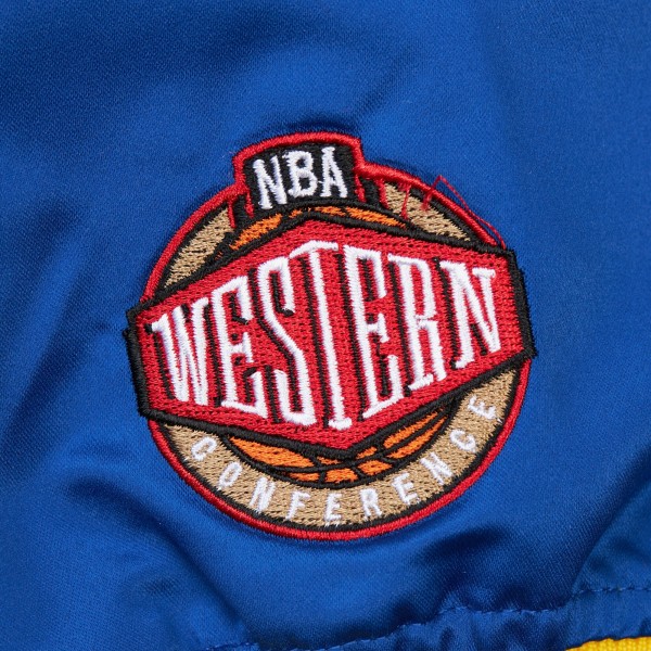 Бомбер Golden State Warriors Mitchell & Ness Hardwood Classics Team OG 3.0 Lightweight Satin - Royal