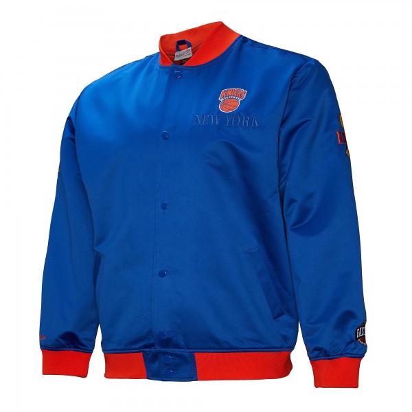 Бомбер New York Knicks Mitchell & Ness Hardwood Classics Team OG 3.0 Lightweight Satin - Blue