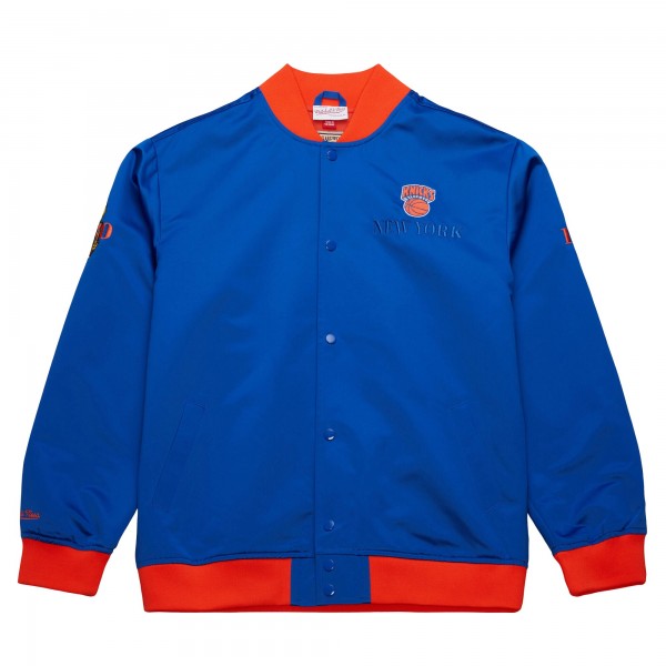 Бомбер New York Knicks Mitchell & Ness Hardwood Classics Team OG 3.0 Lightweight Satin - Blue