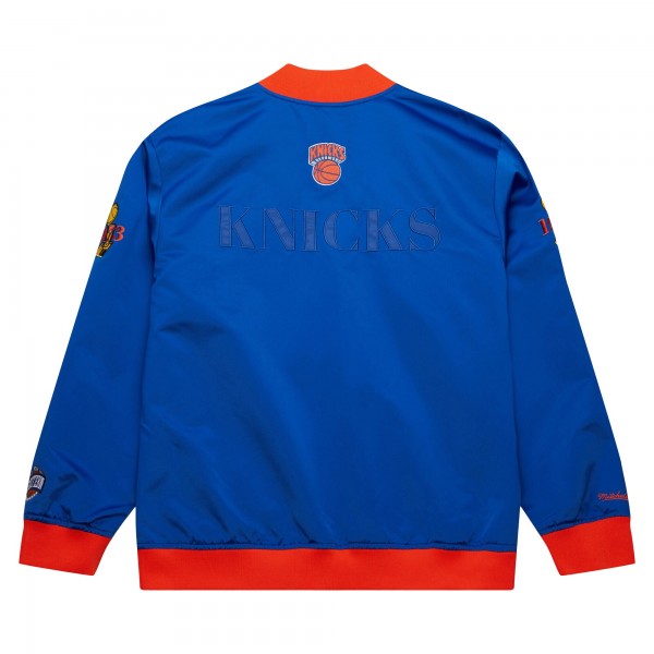Бомбер New York Knicks Mitchell & Ness Hardwood Classics Team OG 3.0 Lightweight Satin - Blue