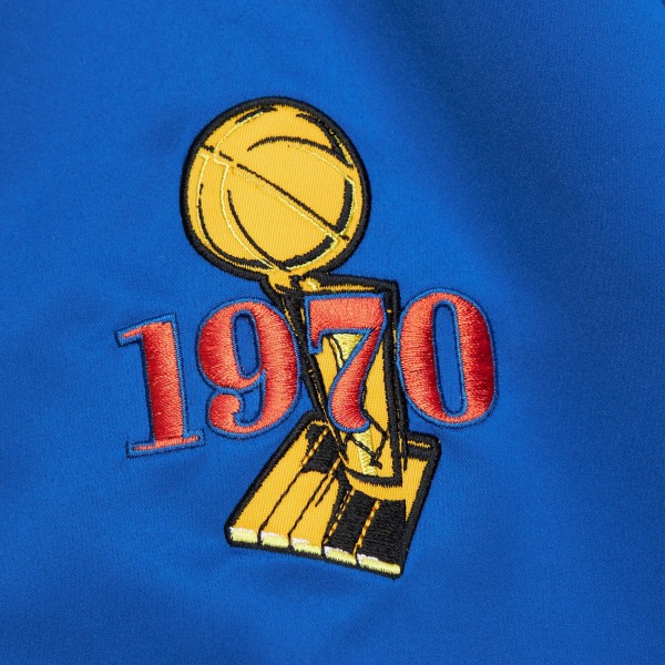Бомбер New York Knicks Mitchell & Ness Hardwood Classics Team OG 3.0 Lightweight Satin - Blue