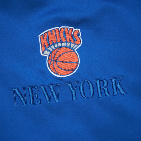Бомбер New York Knicks Mitchell & Ness Hardwood Classics Team OG 3.0 Lightweight Satin - Blue