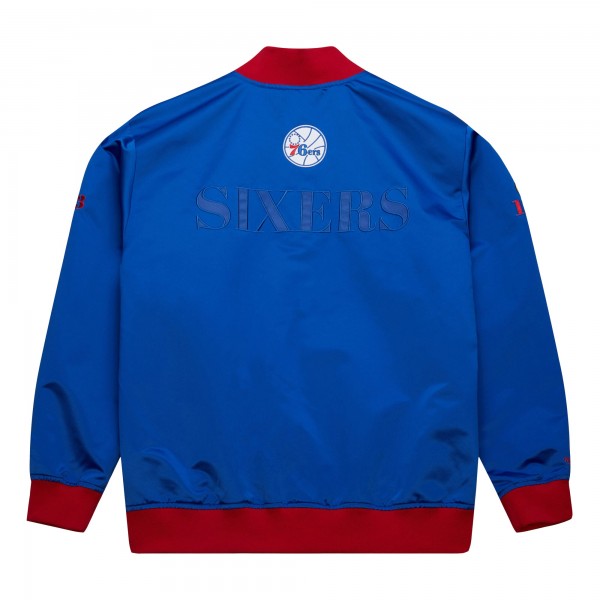 Philadelphia 76ers Mitchell & Ness Royal Hardwood Classics Team OG 3.0 Lightweight Satin Full-Snap Jacket
