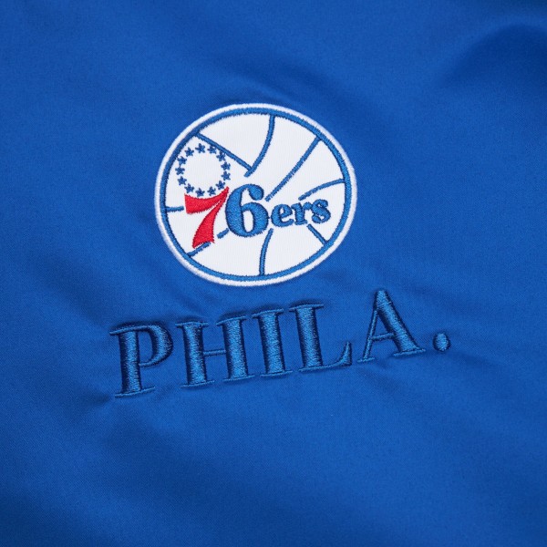 Philadelphia 76ers Mitchell & Ness Royal Hardwood Classics Team OG 3.0 Lightweight Satin Full-Snap Jacket