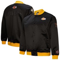 Бомбер Los Angeles Lakers Mitchell & Ness Hardwood Classics Team OG 3.0 Lightweight Satin - Black
