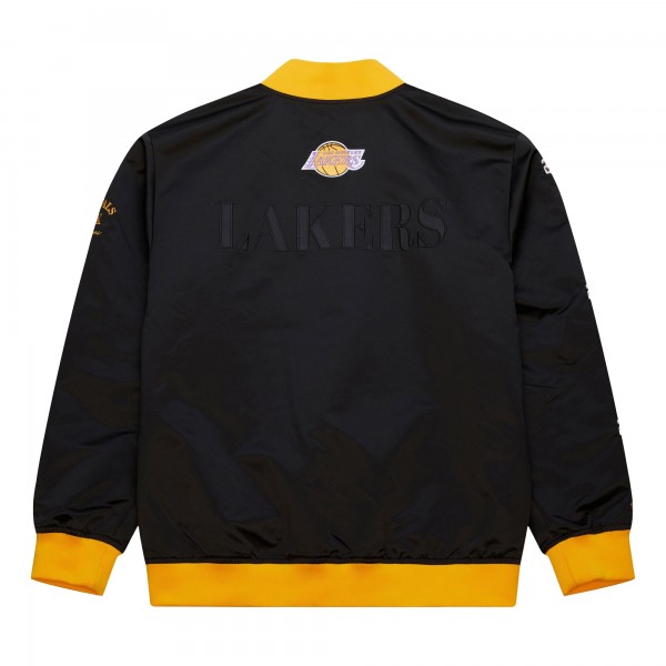 Бомбер Los Angeles Lakers Mitchell & Ness Hardwood Classics Team OG 3.0 Lightweight Satin - Black