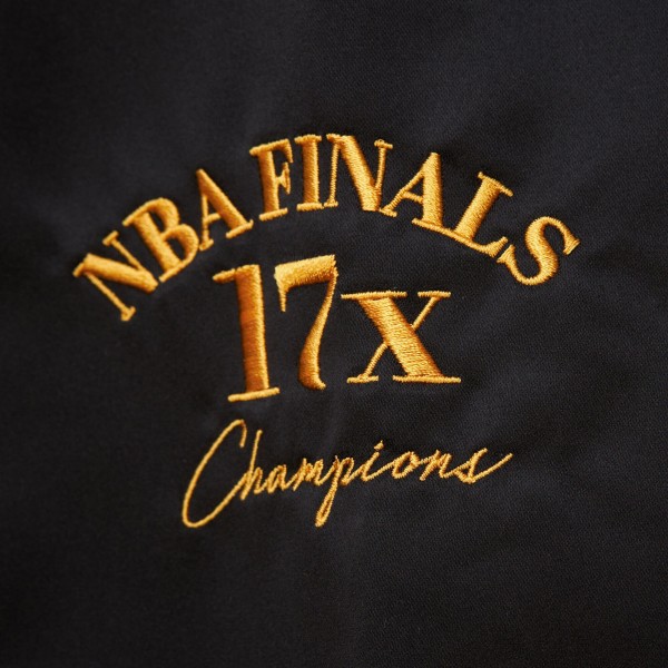 Бомбер Los Angeles Lakers Mitchell & Ness Hardwood Classics Team OG 3.0 Lightweight Satin - Black