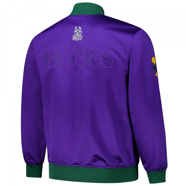 Бомбер Milwaukee Bucks Mitchell & Ness Hardwood Classics Team OG 3.0 Lightweight Satin - Purple