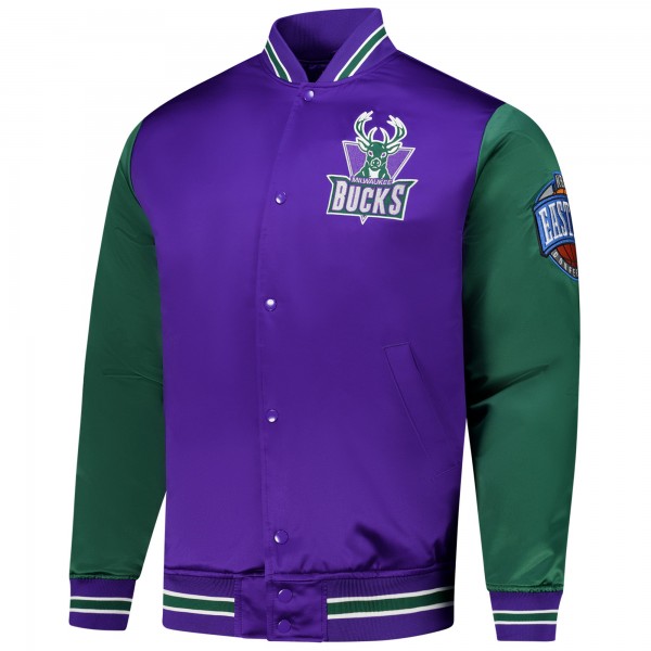 Бомбер Milwaukee Bucks Mitchell & Ness Hardwood Classic Primetime Satin - Purple