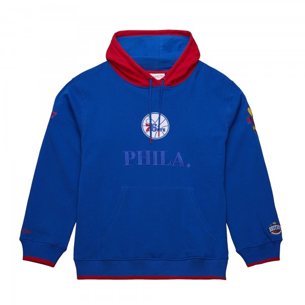 Philadelphia 76ers Mitchell & Ness Royal Hardwood Classics Team OG 3.0 Pullover Hoodie