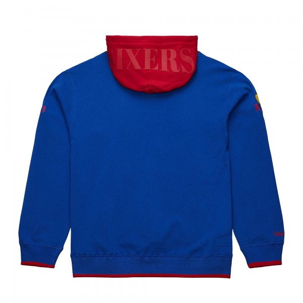 Philadelphia 76ers Mitchell & Ness Royal Hardwood Classics Team OG 3.0 Pullover Hoodie