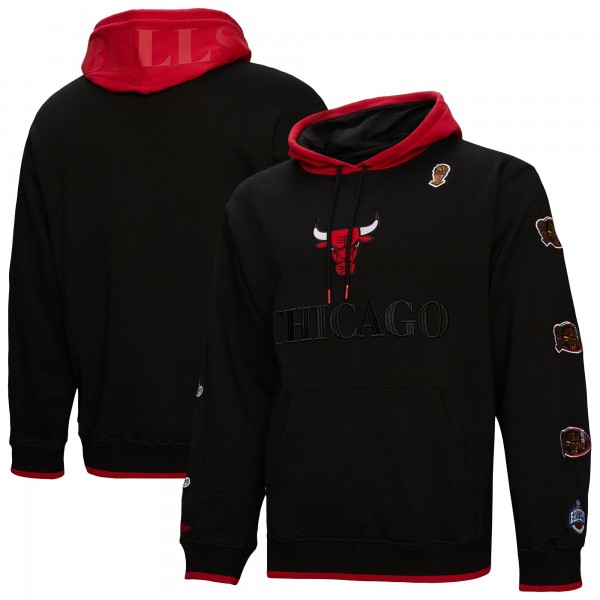 Толстовка Chicago Bulls Mitchell & Ness Black Hardwood Classics Team OG 3.0