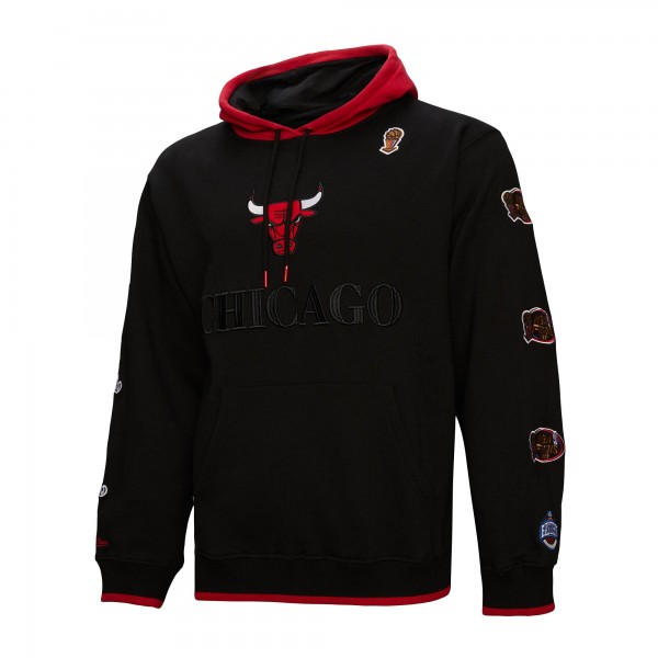 Толстовка Chicago Bulls Mitchell & Ness Black Hardwood Classics Team OG 3.0