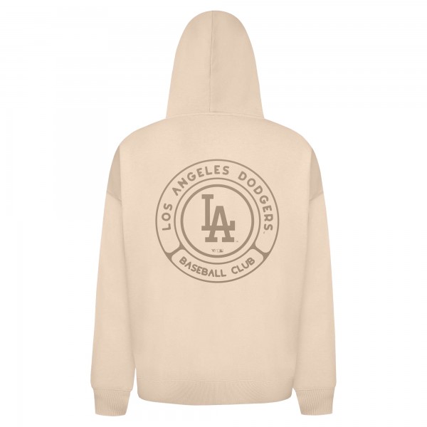Los Angeles Dodgers Levelwear Khaki Uphill Oversized Full-Zip Hoodie