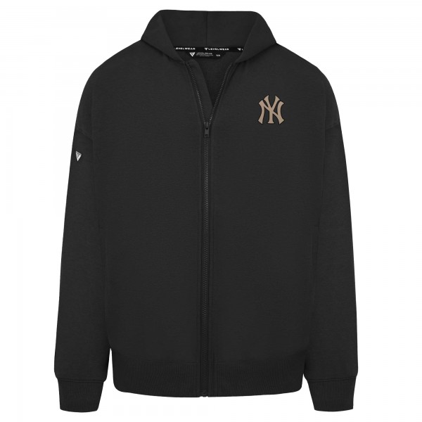 Толстовка на молнии New York Yankees Levelwear Black Uphill Oversized