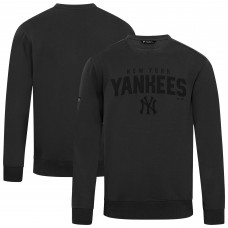 New York Yankees Levelwear Black Zane Team Arch Pullover Sweatshirt