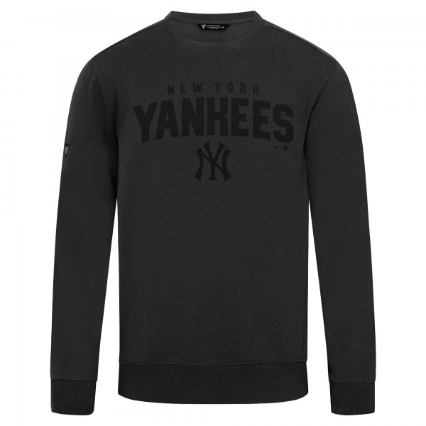 New York Yankees Levelwear Black Zane Team Arch Pullover Sweatshirt