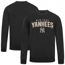 New York Yankees Levelwear Black Zane Team Arch Pullover Sweatshirt