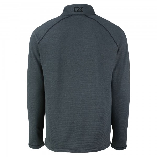 Los Angeles Dodgers Cutter & Buck Heather Black Peshastin Eco Fleece Recycled Raglan Quarter-Zip Top