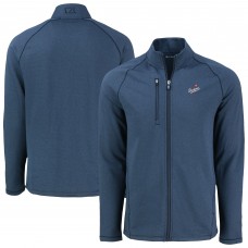Los Angeles Dodgers Cutter & Buck Heather Navy Peshastin Eco Fleece Recycled Raglan Full-Zip Jacket