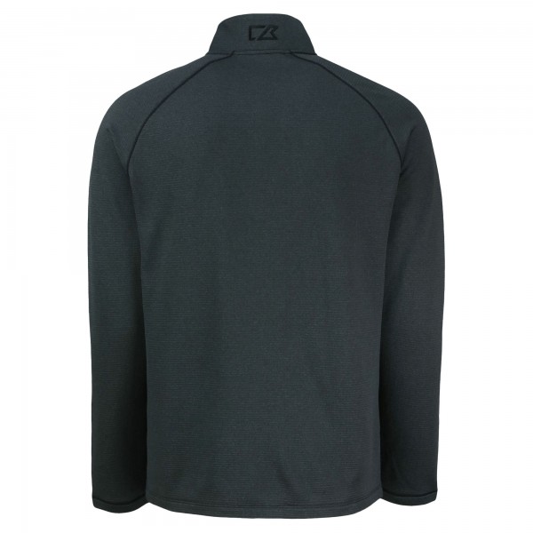 Los Angeles Dodgers Cutter & Buck Heather Black Peshastin Eco Fleece Recycled Raglan Full-Zip Jacket