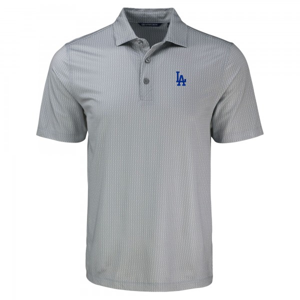Los Angeles Dodgers Cutter & Buck Gray Pike Eco Shadow Check Print