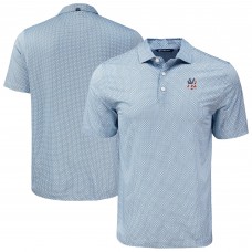 New York Yankees Cutter & Buck Navy Pike Eco Diamond Dot Print Polo